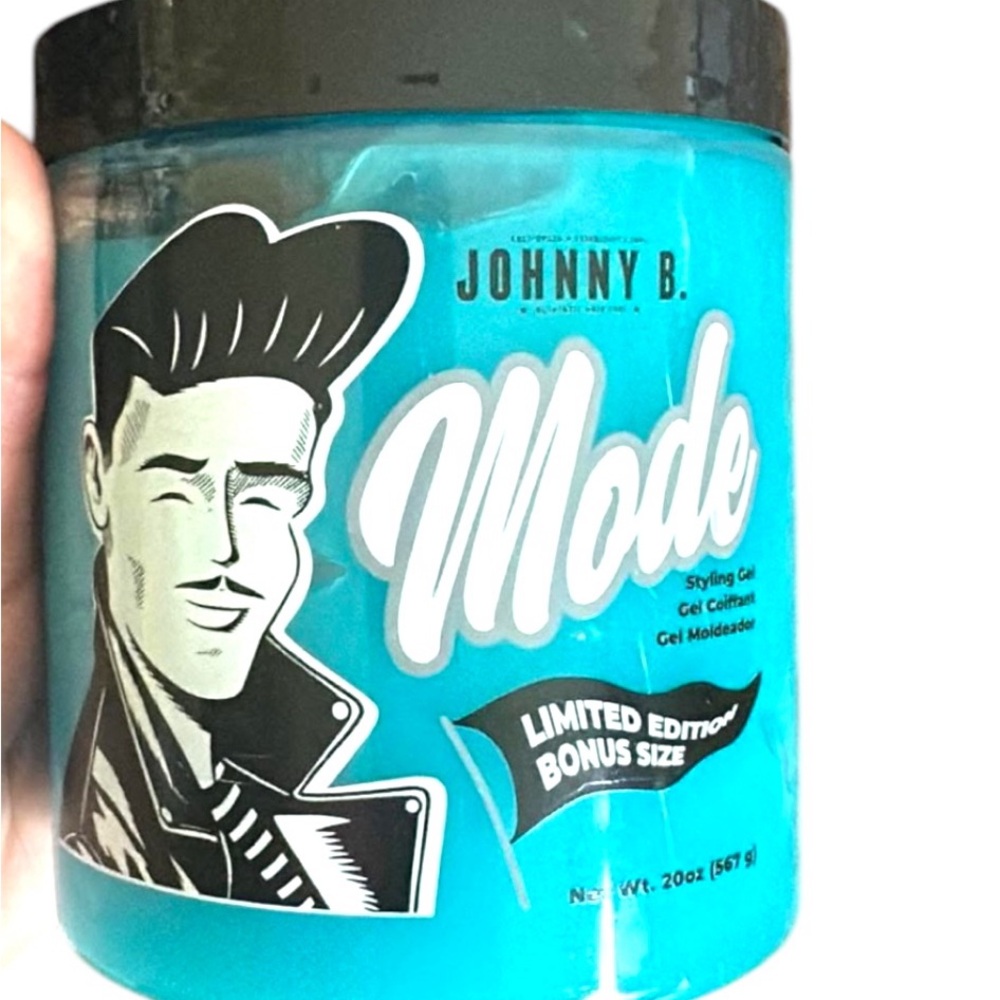Blue Hair Care Pomade with Retro Aesthetic
